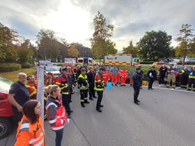 Abmarschbesprechung zur großangelegten Katastrophenschutzübung in Windischeschenbach