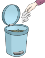 Das Bild zeigt einen M&uuml;lleimer